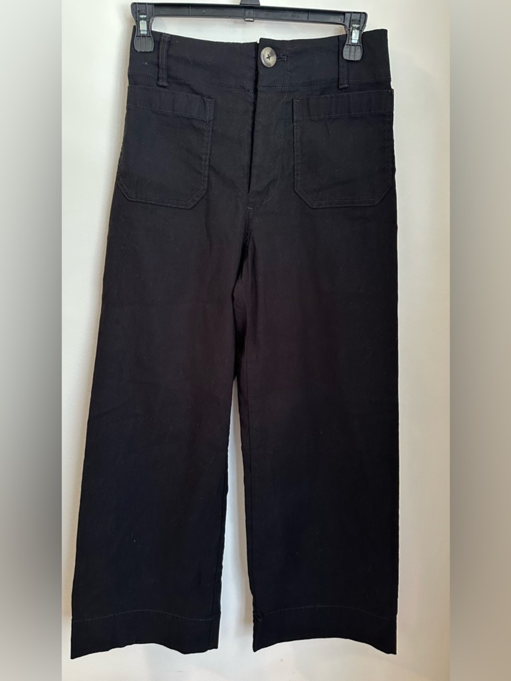 Maeve Black Colette High-Rise Wide-Leg Pants 25 - Picture 1 of 3